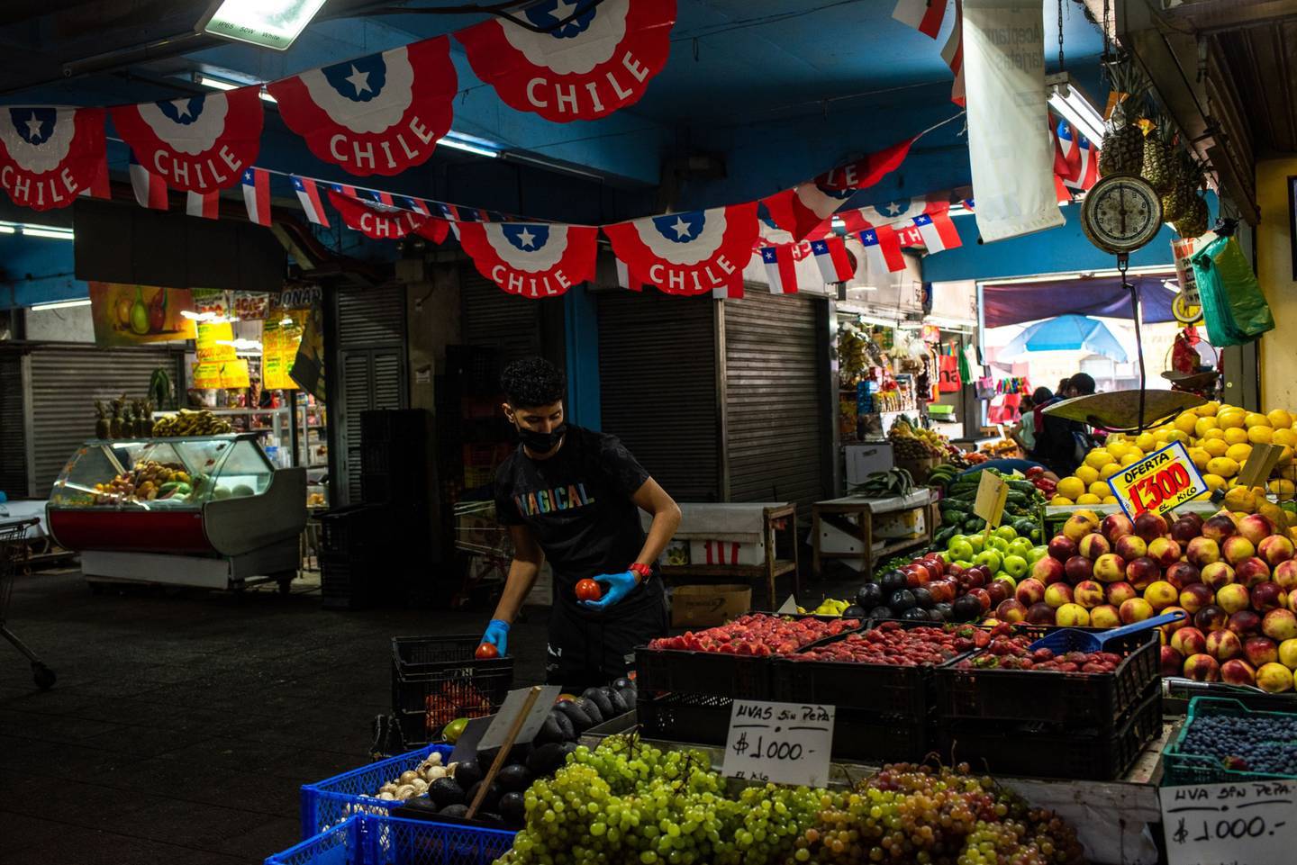Mercado de La Vega en Santiago de Chile. Foto: Bloomberg