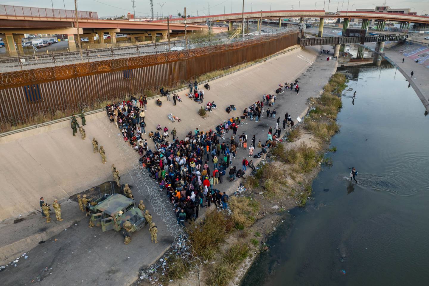 Imagen de la frontera entre EE.UU. y México