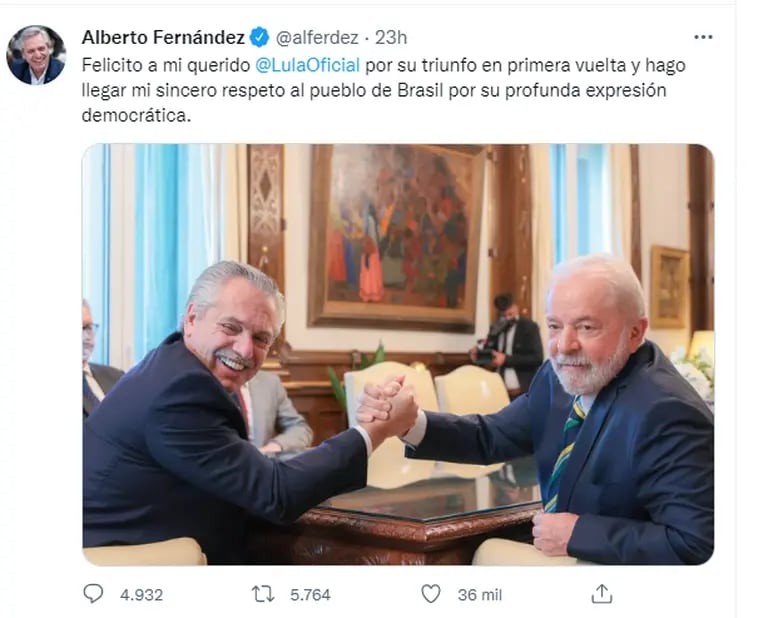 Alberto Fernández no tiene ningún problema en mostrar su preferencia por Luladfd