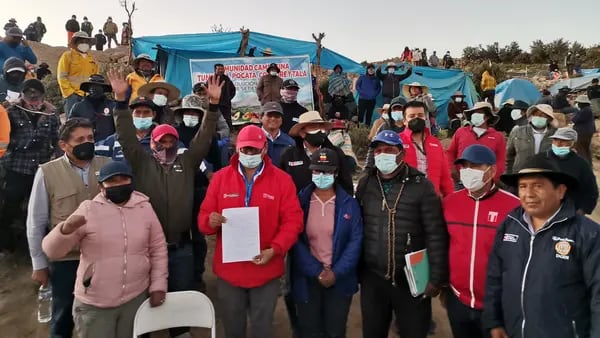 Bloqueo en Cuajone: Comunidad de Perú firma acta para levantar medidas de fuerzadfd