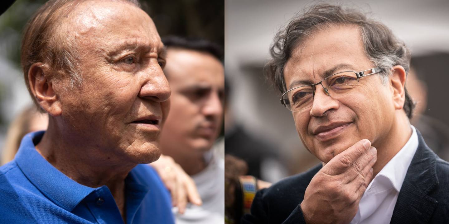 Rodolfo Hernández y Gustavo Petro, candidatos presidenciales de Colombia