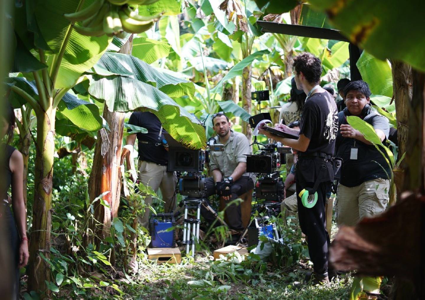 Rodaje de la película "Luciérnagas en El Mozote" en El Salvador.