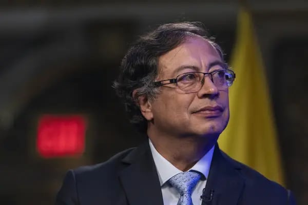 El presidente de Colombia durante una entrevista con Bloomberg Television en Nueva York, Estados Unidos, el miércoles 21 de septiembre de 2022.