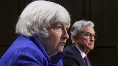 Secretário do Tesouro, Janet Yellen, e presidente do Fed, Jerome Powell, falam no Senado dos EUA