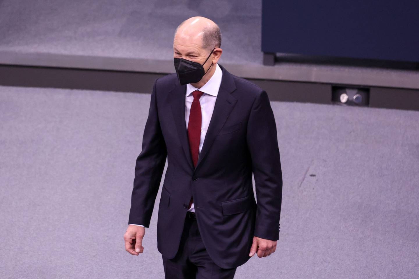 Olaf Scholz en el Bundestag de Berlín, el 8 de diciembre.