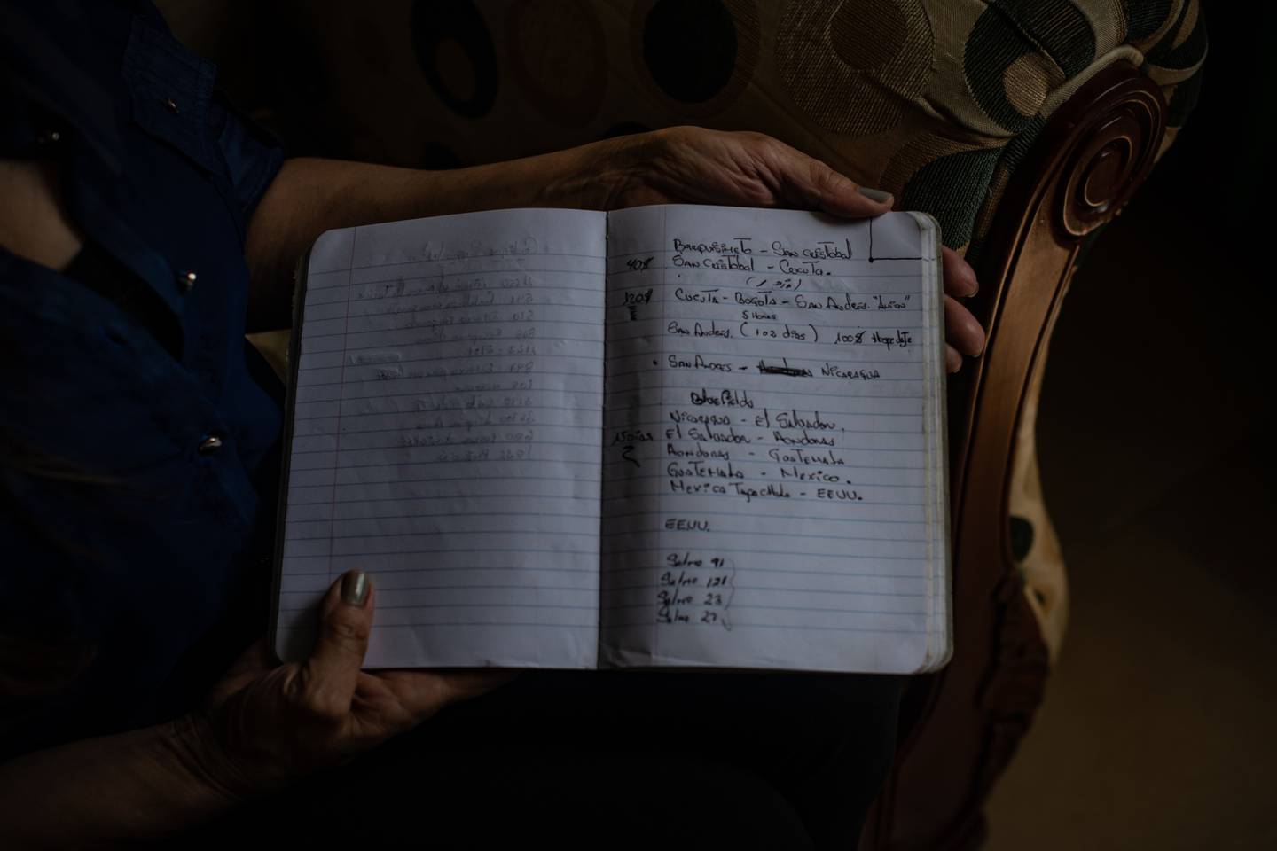 Silverio Colmenarez dejó un cuaderno en el que planeó diligentemente su viaje desde Venezuela a EE.UU.Source: Bloombergdfd