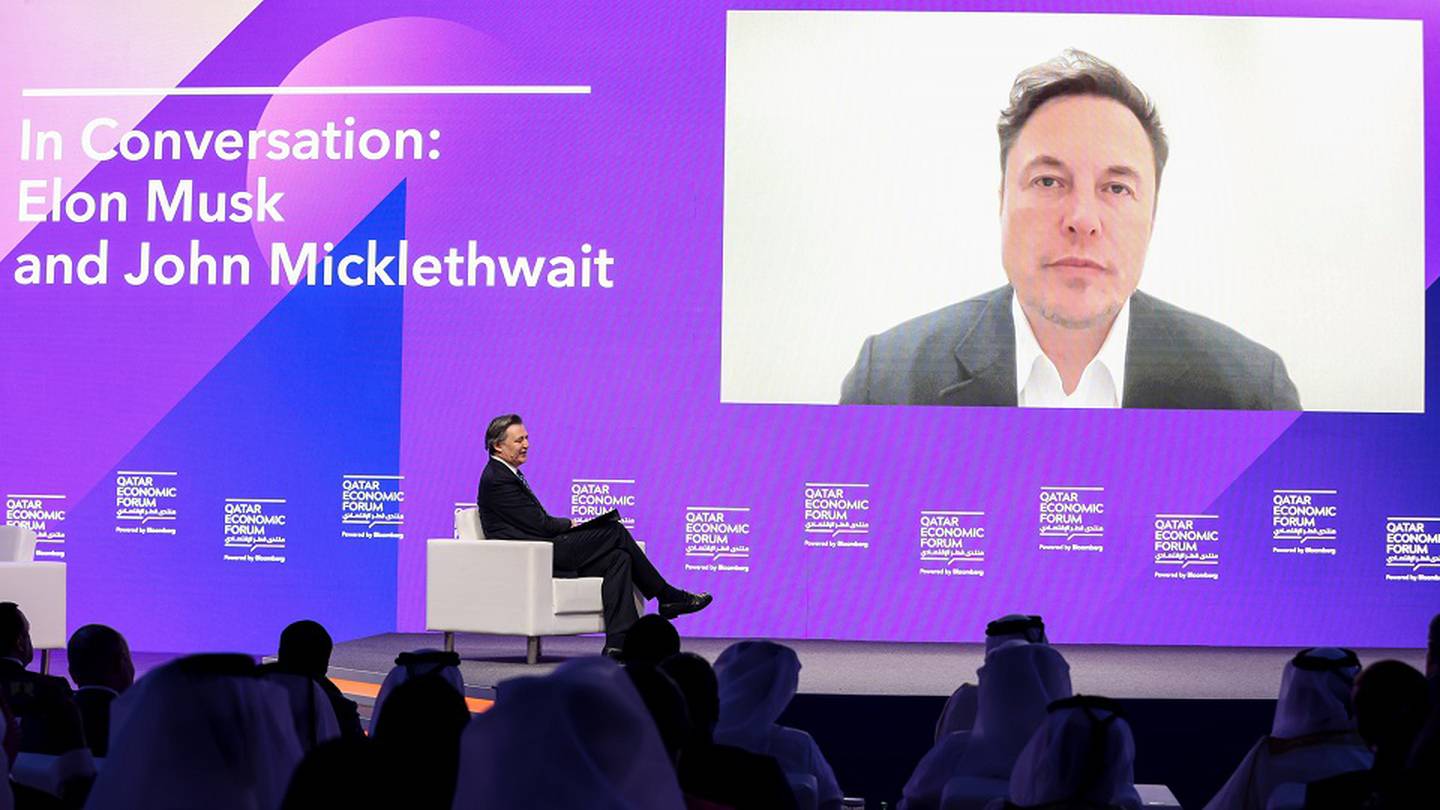 Elon Musk, at Qatar Economic Forum.