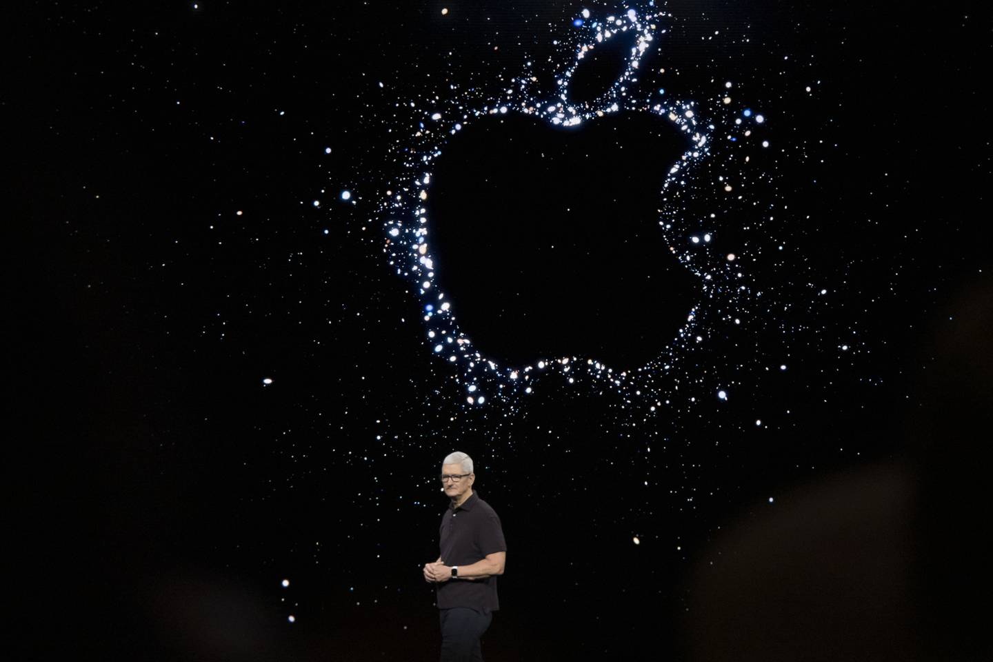 Tim Cook, CEO de Apple Inc., en el Apple Park en Cupertino, California. Foto: Nic Coury/Bloomberg