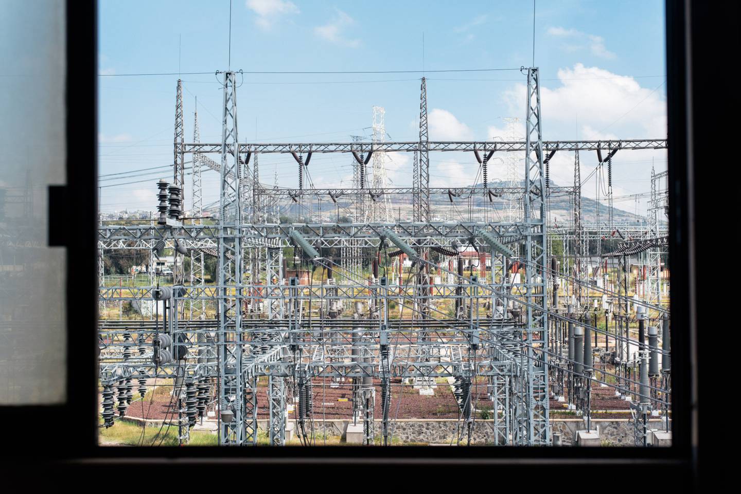 Un subestación eléctrica de una central termoeléctrica de la Comisión Federal de Electricidad (CFE) en el Estado de México.