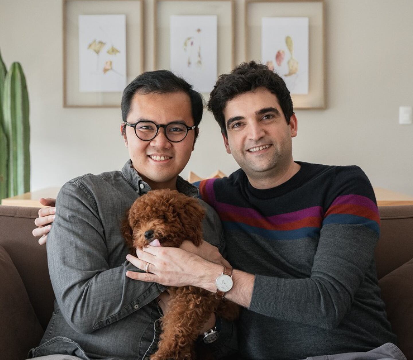 Empreendedores da comunidade LGBTQIA+ na América Latina: o casal Nico Barawid e Gerry Giacomán, CEOs da Casai e da Clara, respectivamente