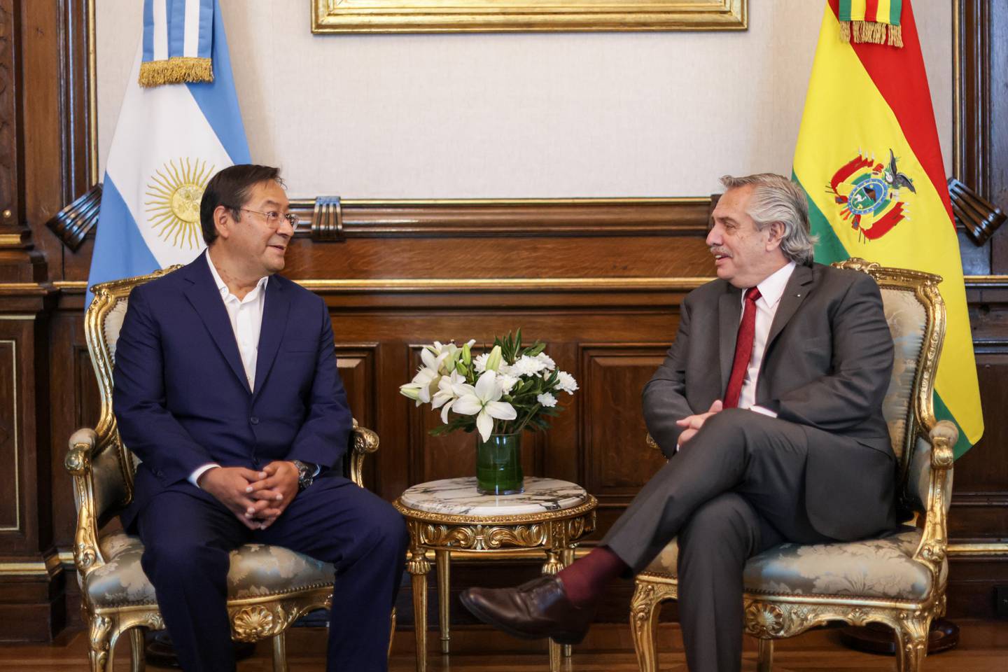 Los presidentes de Argentina y Bolivia mantienen un encuentro en Casa Rosada
