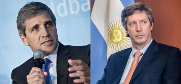 Luis Caputo, ministro de Economía, y Santiago Bausili, presidente del Banco Central