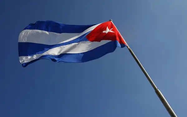Una bandera cubana.
