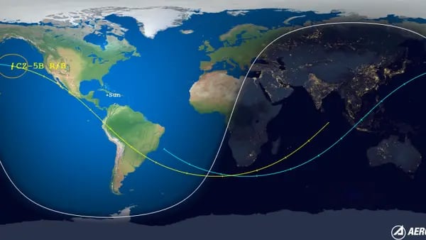 Restos de cohete chino caerán a la Tierra: pasarán por México, Sudamérica y Asiadfd