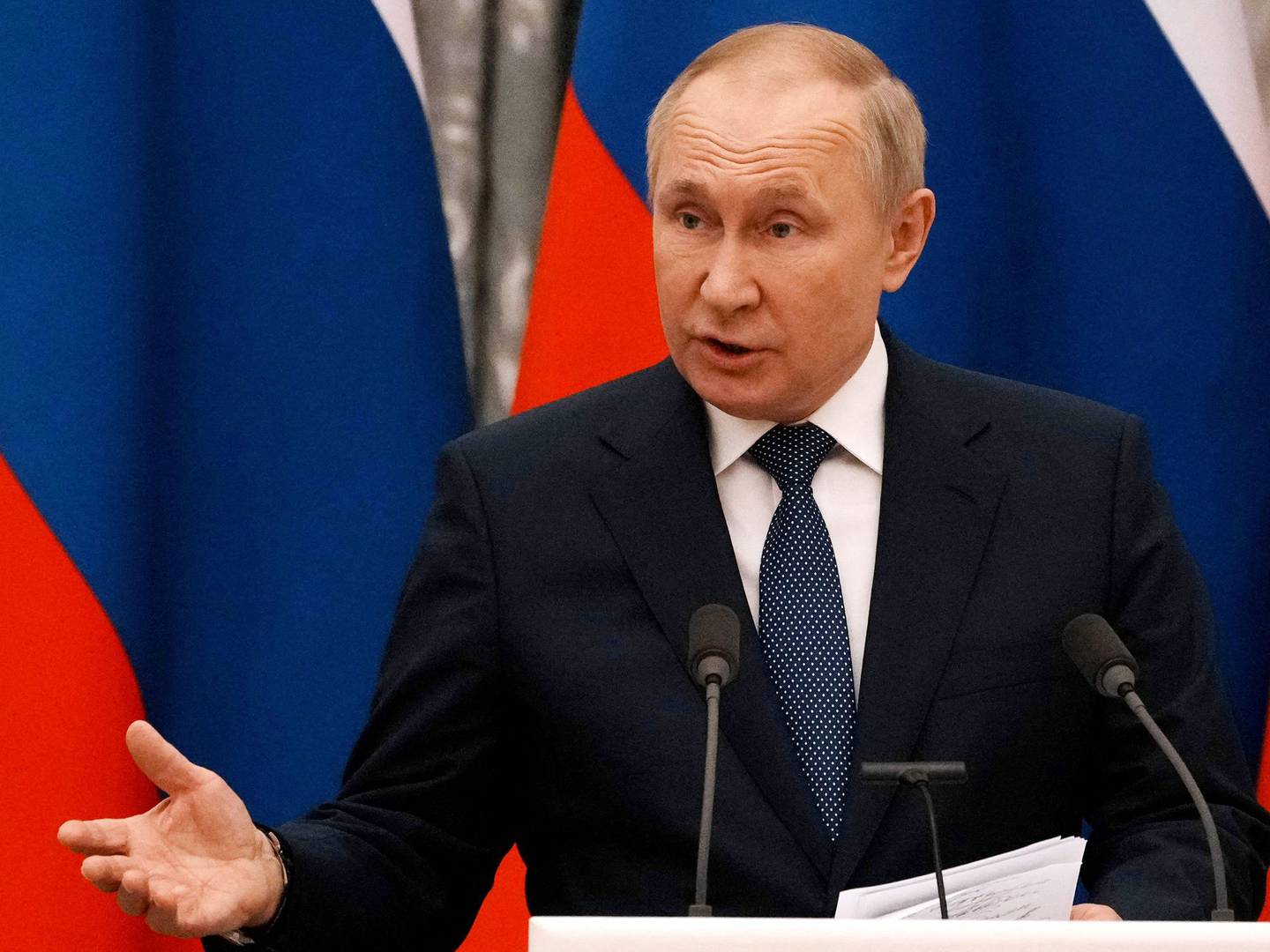 El presidente ruso, Vladimir Putin. Fotógrafo: Thibault Camus/AFP/Getty Images
