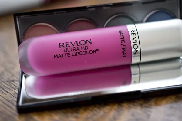 Revlon Inc. Ultra HD brand lipcolor is arranged for a photograph in Tiskilwa, Illinois.