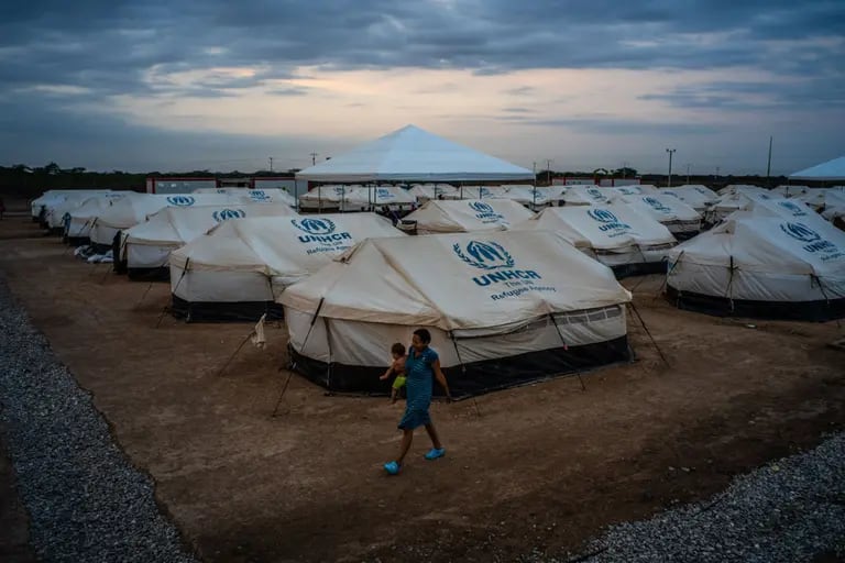 Campamento del Alto Comisionado de las Naciones Unidas para los Refugiados (ACNUR) en Maicao, La Guajira, Colombia, el sábado 20 de abril de 2019.dfd