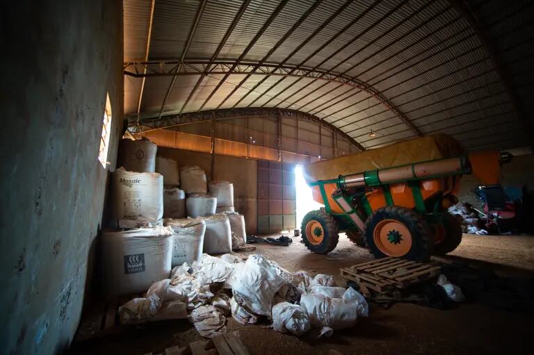 Fertilizante em depósito em fazenda no Brasil (Andressa Anholete/Bloomberg)dfd