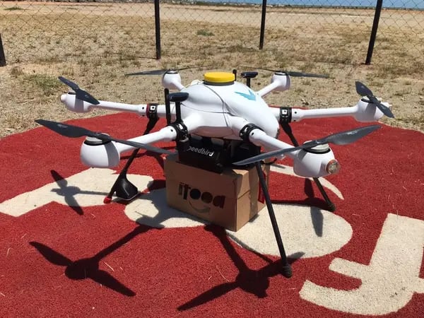 iFood's delivery drone. Photo: iFood/Courtesy