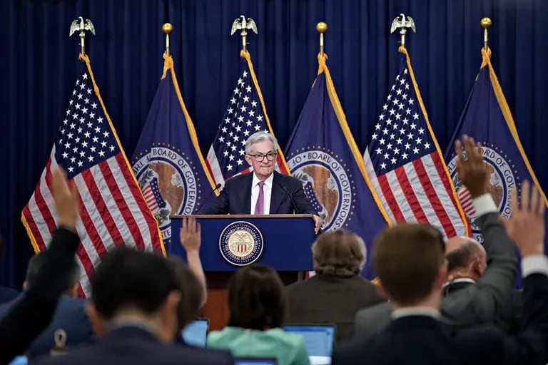 Jerome Powell, presidente de la Reserva Federal de EE.UU., durante la conferencia de prensa tras una reunión del Comité Federal de Mercado Abierto (FOMC) en Washington, DC, EE.UU., el miércoles 14 de junio de 2023. dfd