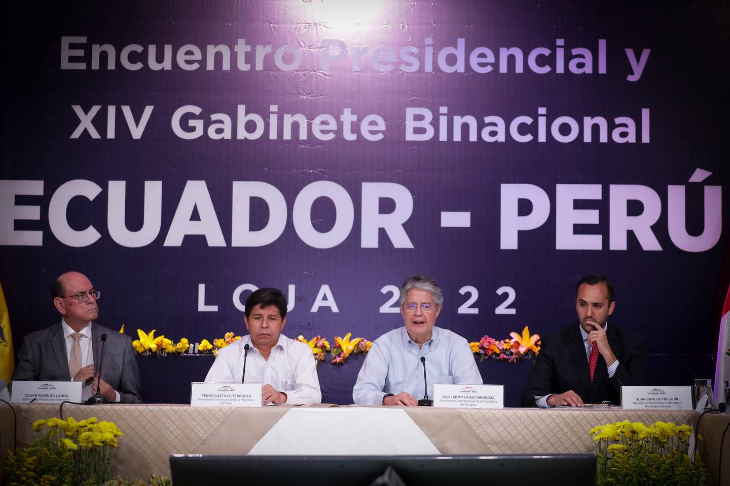 Los presidentes de Ecuador y Perú se reunieron este 29 de abril en Loja, al sur del país.