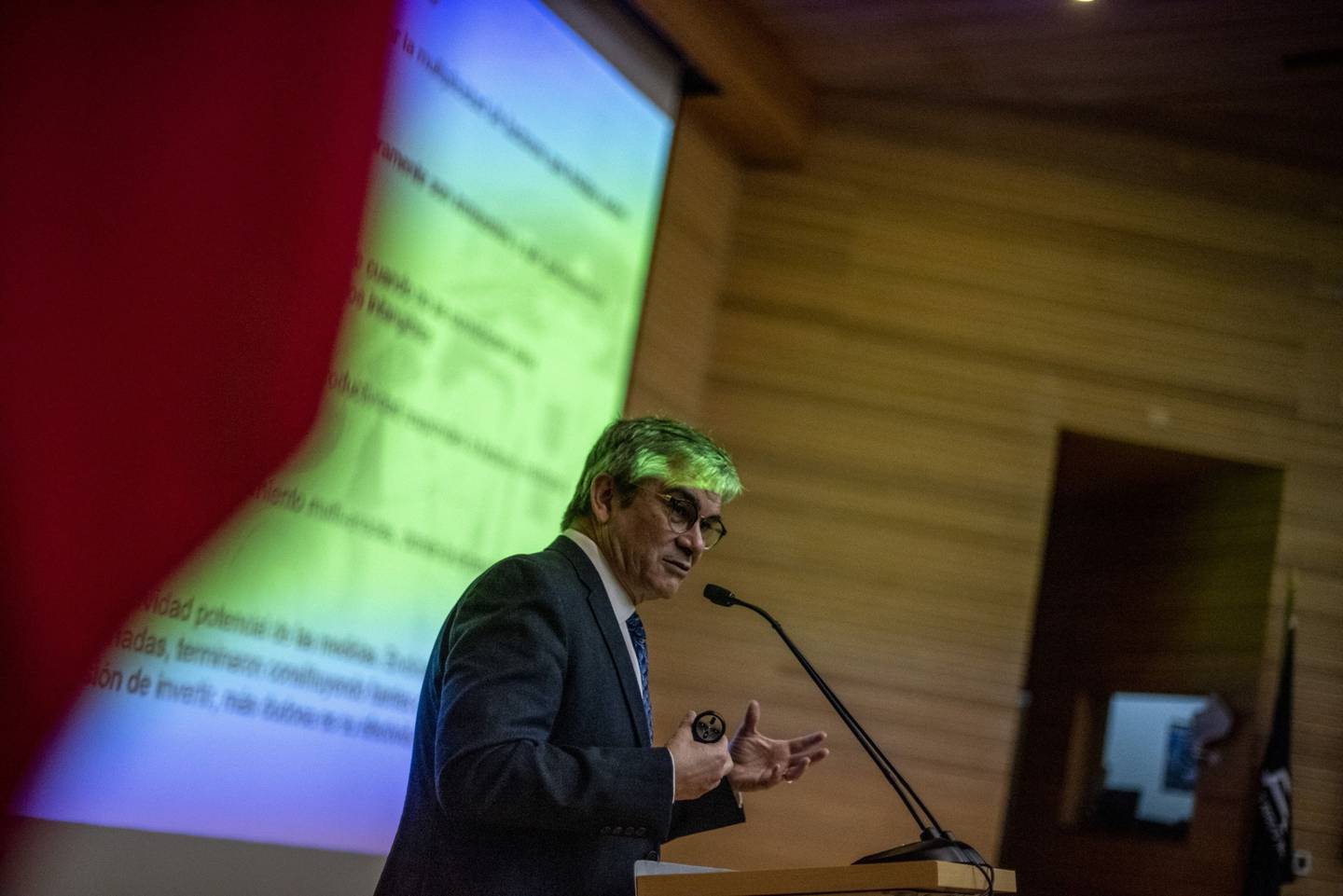 Mario Marcel, ministro de Hacienda de Chile, habla durante un evento en la Universidad Adolfo Ibañez en Santiago de Chile, el viernes 19 de agosto de 2022. Fotógrafo: Cristobal Olivares/Bloomberg