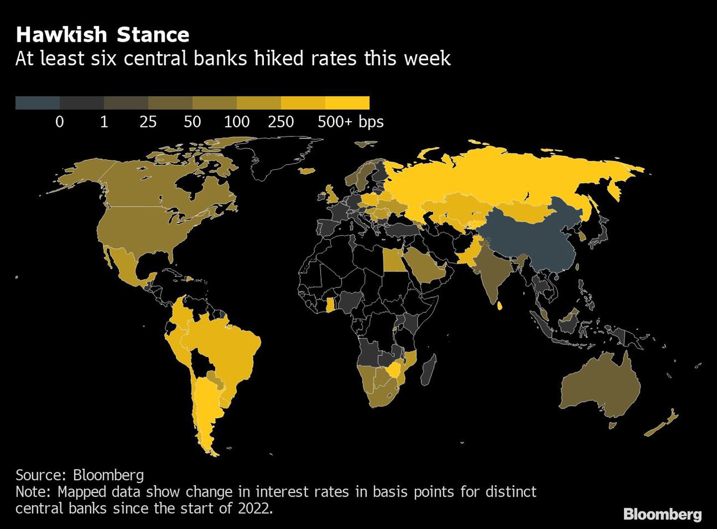Postura Hawkish | Pelo menos seis bancos centrais aumentaram as taxas esta semana