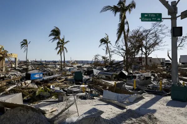 Destrozos en Florida tras el huracán Ian