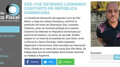 La página oficial del Ministerio Público Fiscal de la provincia de Córdoba confirmó la noticia.