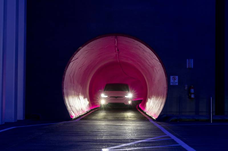 El sistema de túneles de la compañía de Elon Musk en Las Vegas