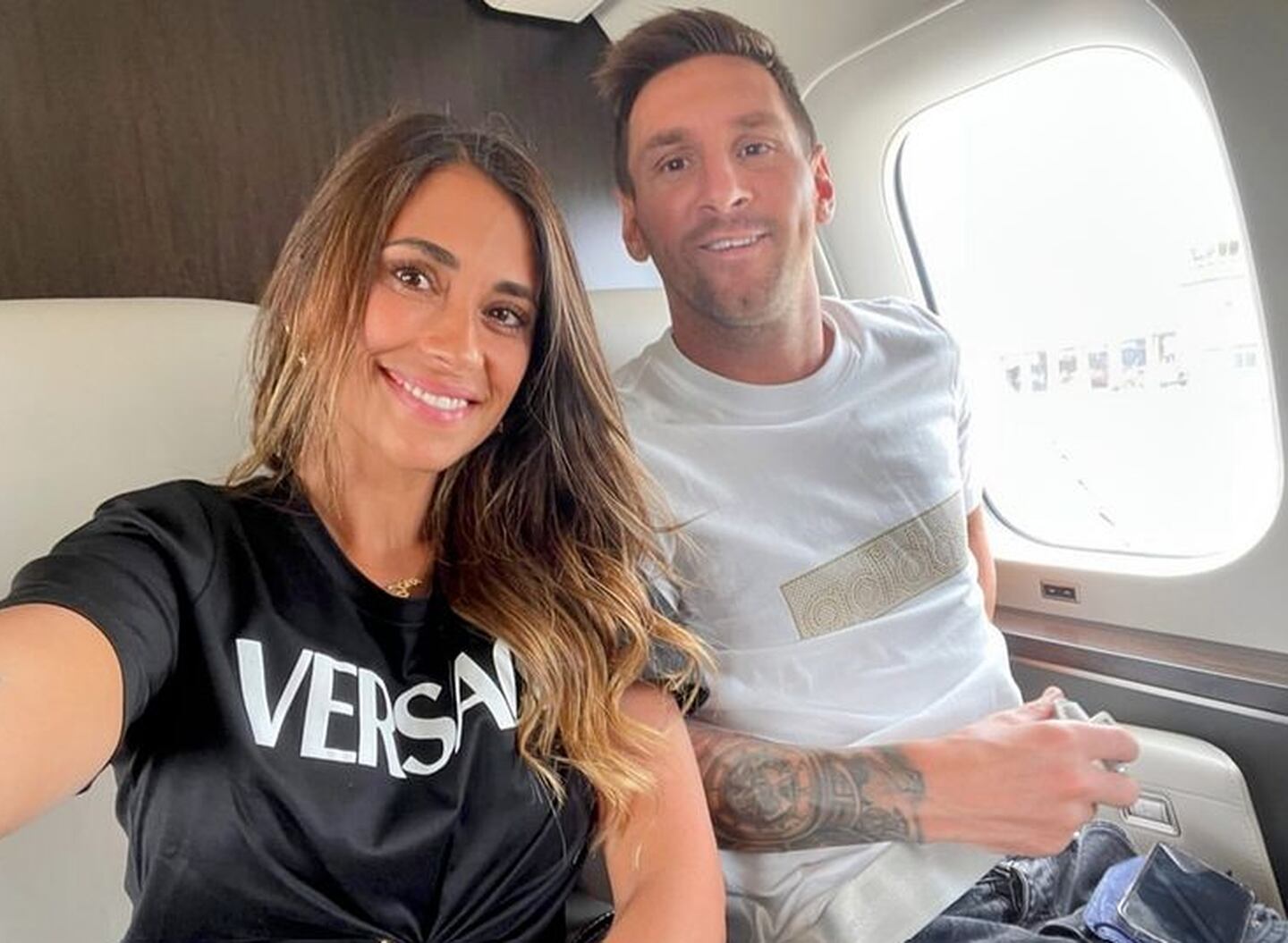 Lionel Messi y su esposa, Antonella Rocuzzo.