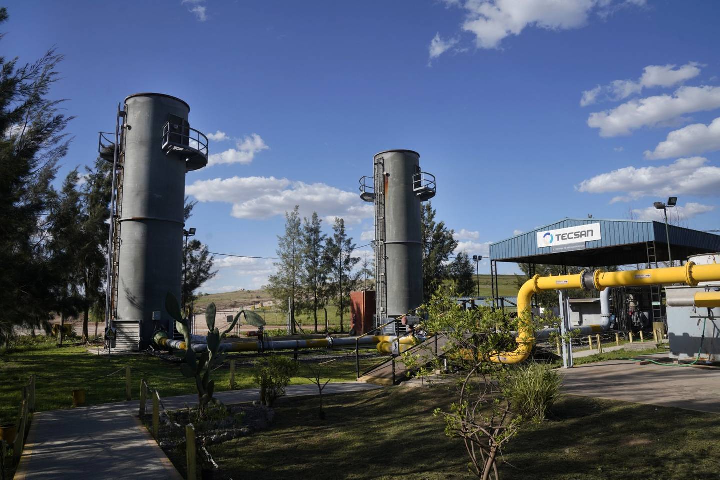 La planta de biogás Norte III, que extrae el metano de la basura, a las afueras de Buenos Aires.