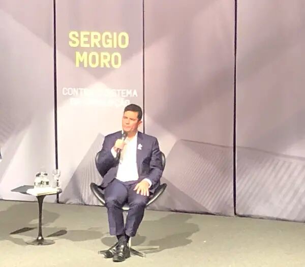 Sergio Moro, em lançamento de livro em São Paulo