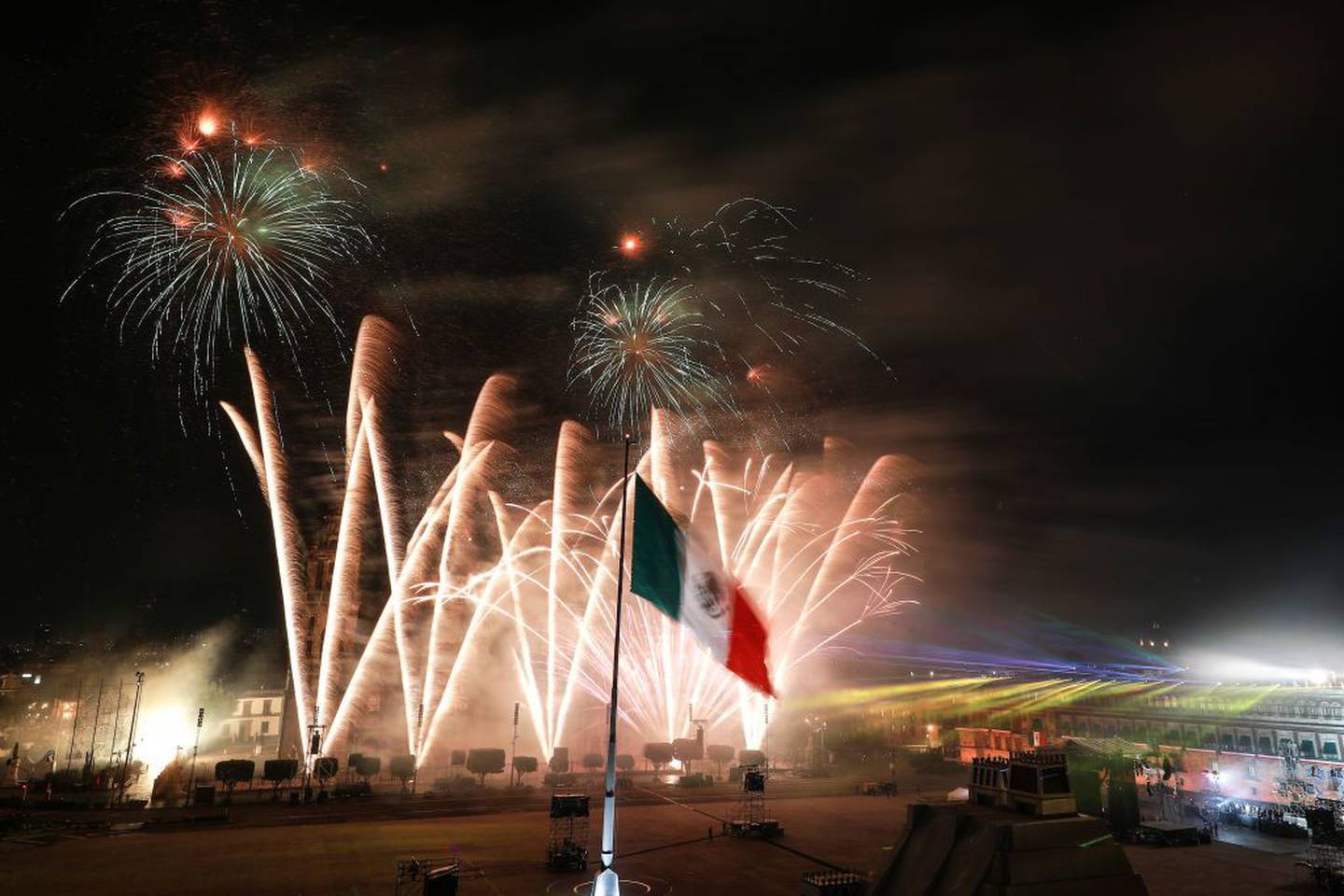 Foto de las celebraciones del día de la independencia en México.