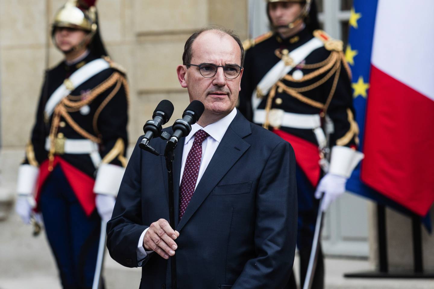 Jean Castex, durante una ceremonia de entrega en París el 3 de julio.