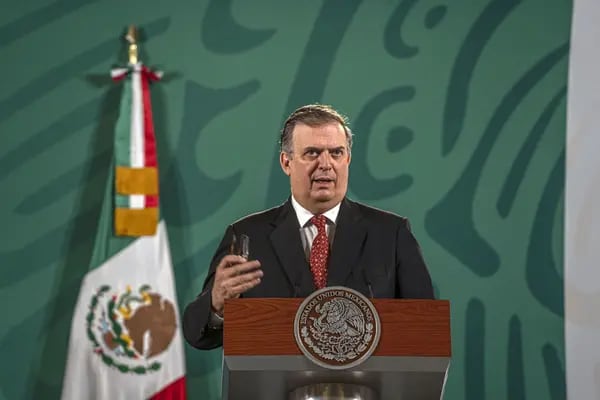 Marcelo Ebrard, titular de la Secretaría de Relaciones Exteriores de México Photographer: Alejandro Cegarra/Bloomberg