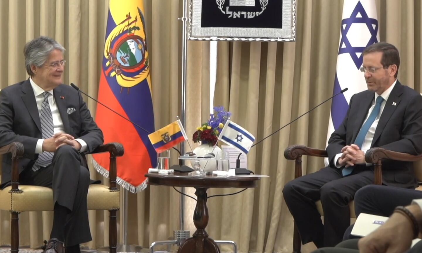 Los presidentes de Ecuador e Israel se reunieron este miércoles 11 de mayo en Jerusalén.