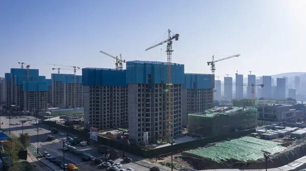 Apartamentos em construção na China