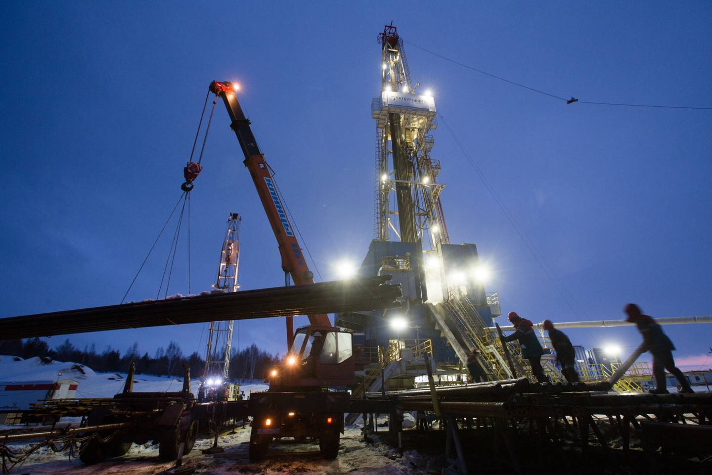 Operación de perforación de petróleo en Rusia