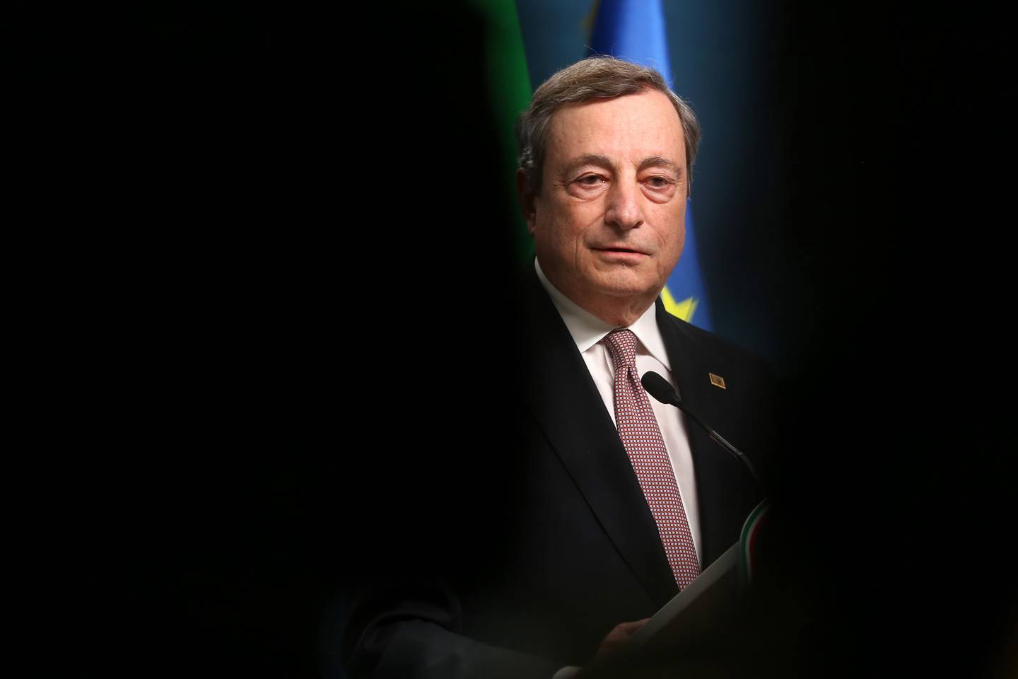 Mario Draghi, primer ministro de Italia. Fotógrafa: Valeria Mongelli/Bloomberg