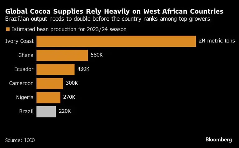 Global Cocoa Supplies Rely Heavily on West African Countries | Brazilian output needs to double before the country ranks among top growersdfd