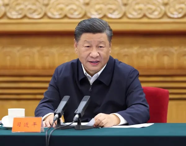 El presidente chino Xi Jinping. durante la conferencia central sobre asuntos étnicos en Pekín, China.