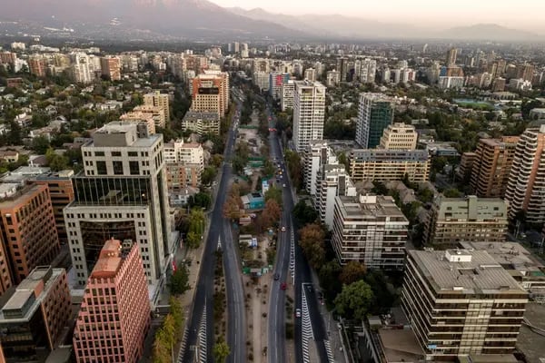 Imagen aérea de Santiago de Chile. Fotógrafo: Cristobal Olivares/Bloomberg