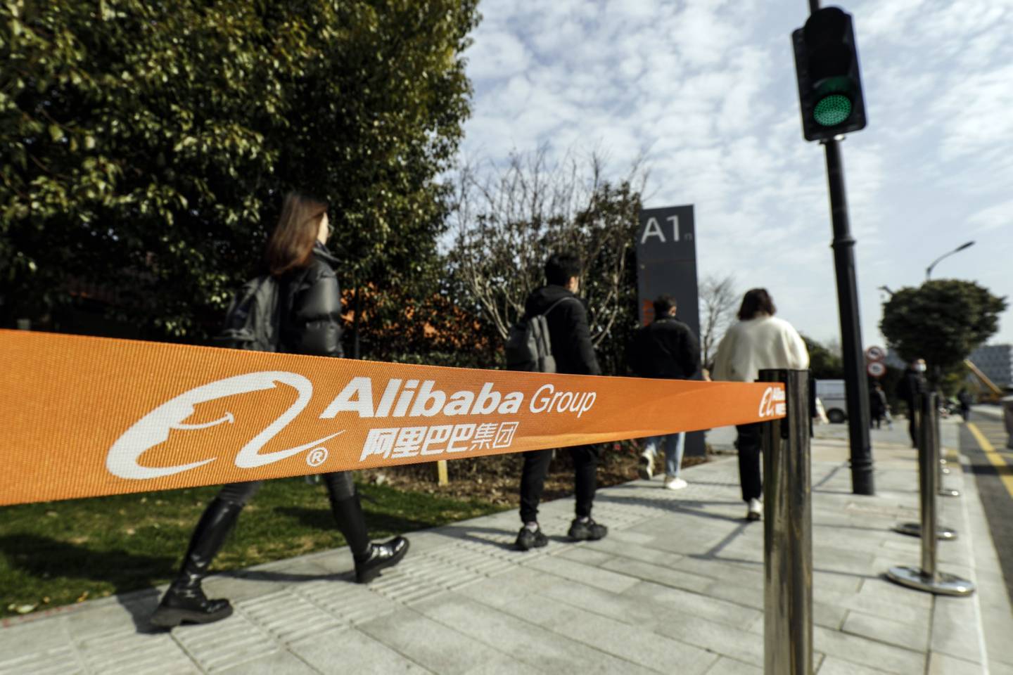 Sede central de Alibaba, que encolheu 58% na bolsa em um ano
