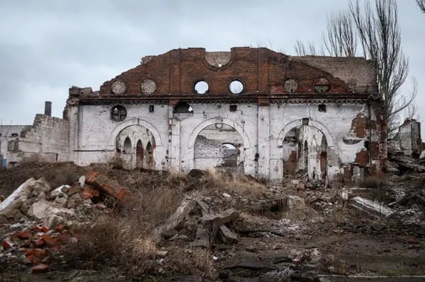 Un edificio destruido en Mariupol