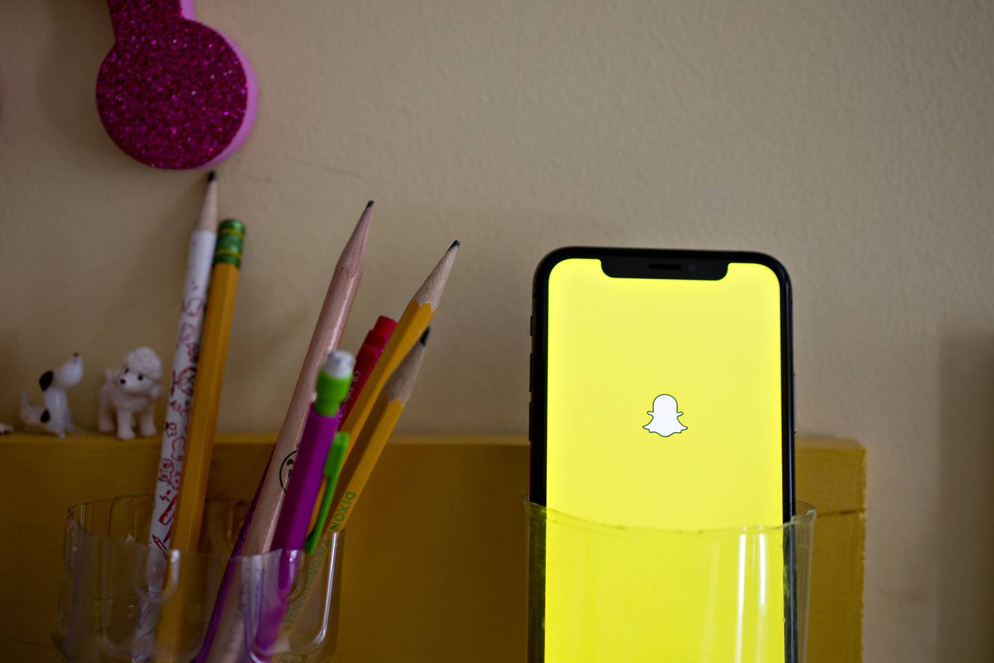 La aplicación Snap Inc. Snapchat en un iPhone de Apple Inc. en Tiskilwa, Illinois, Estados Unidos, el lunes 4 de febrero de 2019.
