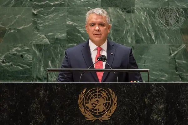 Iván Duque se dirige a la 76° Asamblea General de la ONU.