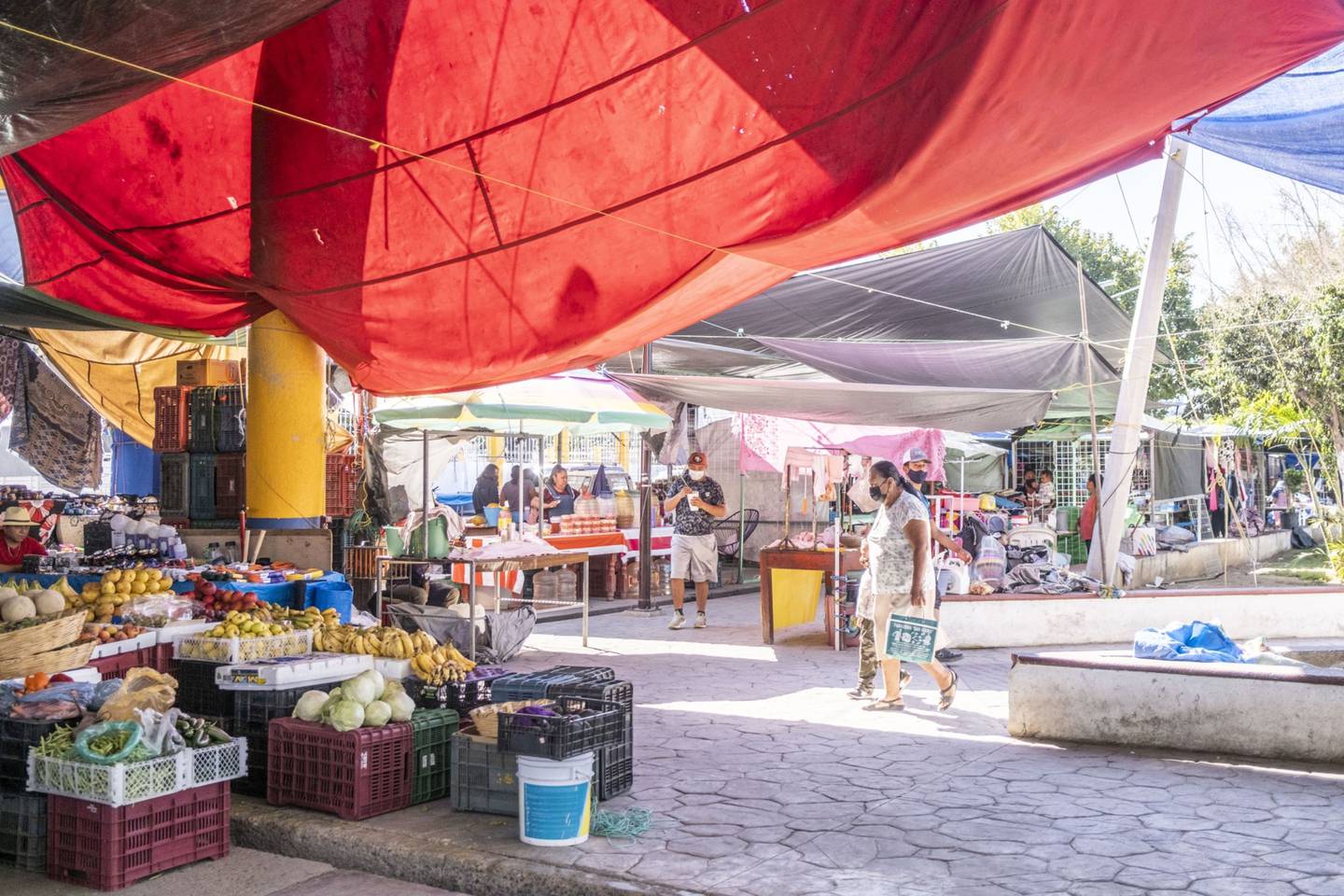 A market in Tehuitzingo, Puebla state, Mexico.