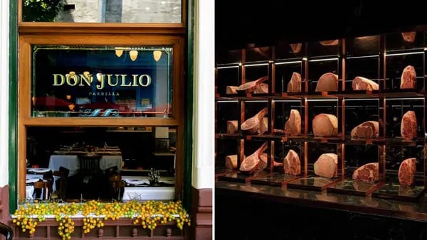 À esquerda, o Don Julio, de Buenos Aires; à direita, os cortes oferecidos pela churrascaria mexicana Prime Steak Club.