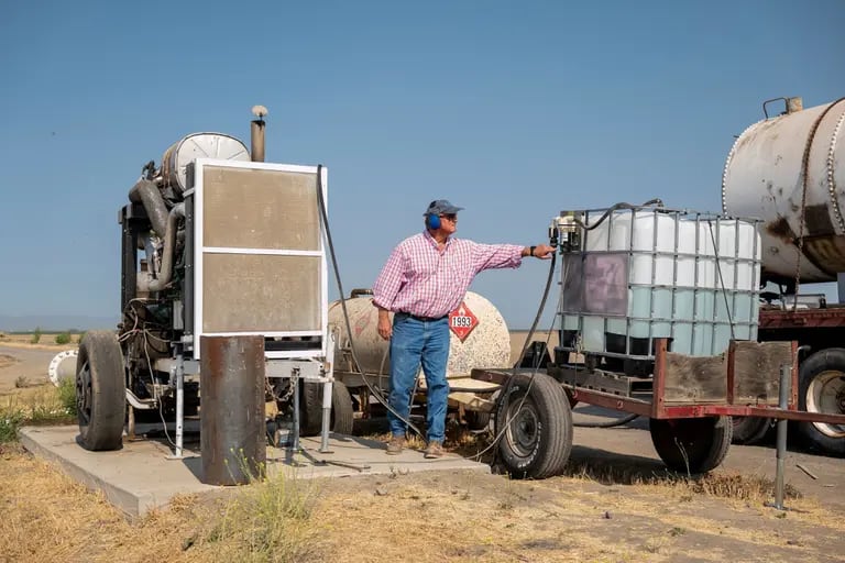 Durst maintains a water well on his farm in Yolo County, California. Photographer: David Paul Morris/Bloombergdfd